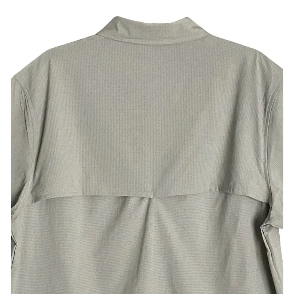 Antigua Texas A&M Shirt Activate Woven Short Sleeve Button-Up Shirt Gray NEW - Picture 7 of 14